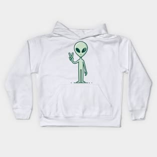 peace alien Kids Hoodie